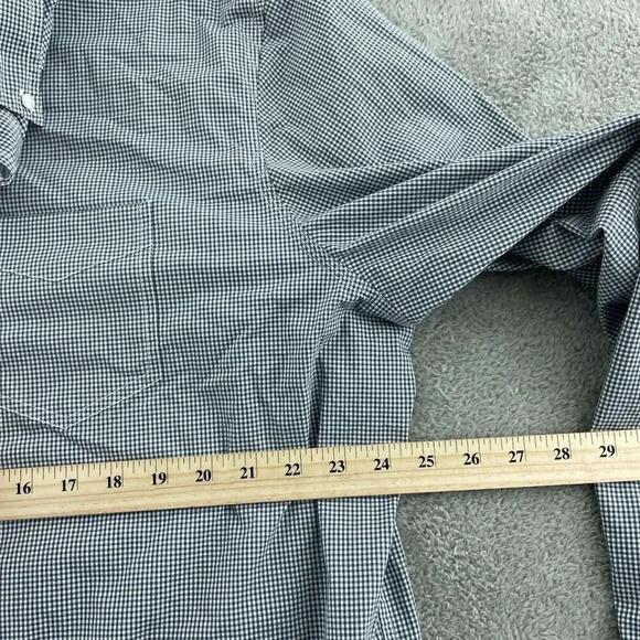 L.L. Bean Mens Blue Checkered Long Sleeve Shirt XL Tall Cotton & Polyester 3486 - Picture 5 of 7